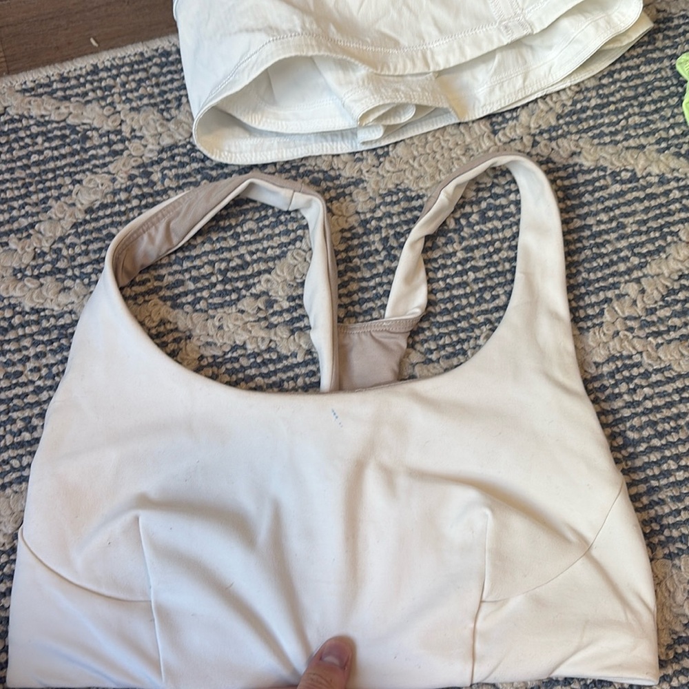 lulu lemon white sports bra
